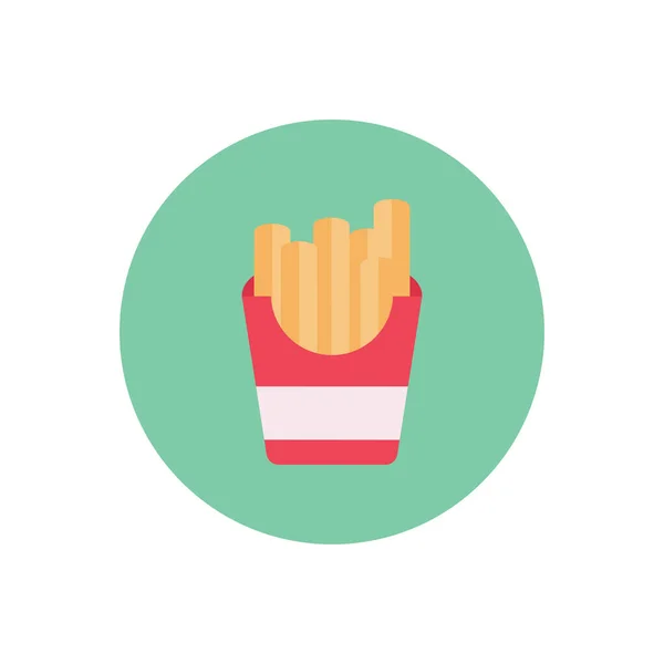 Fast Food Vector Circle Flat Icon — Stock Vector