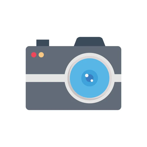 Dslr Vector Vlakke Kleur Pictogram — Stockvector