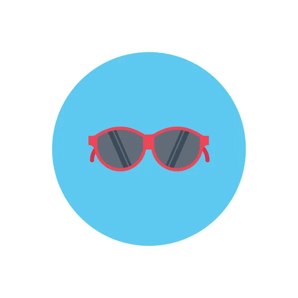 Goggles Vector Circle Flat Icon — Stock Vector