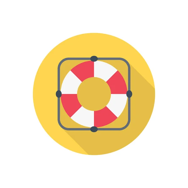 Protection Cercle Ombre Icône Plate — Image vectorielle