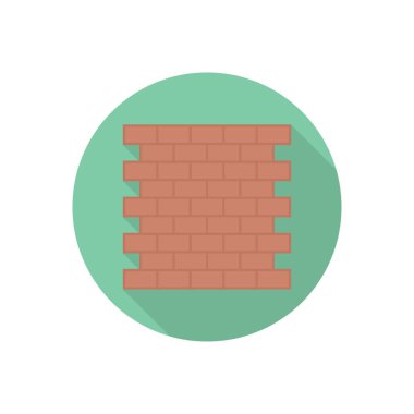 Tuğlalar daire şeklinde düz simge