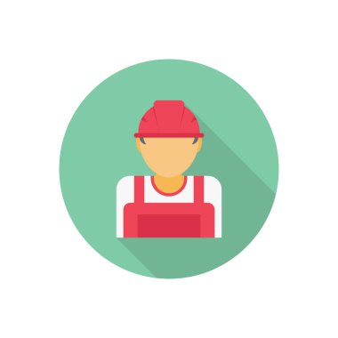 Yapıcı çemberi gölge düz simgesi