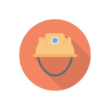 Yapıcı çemberi gölge düz simgesi