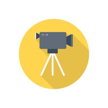 kamera çemberi gölge düz simgesi