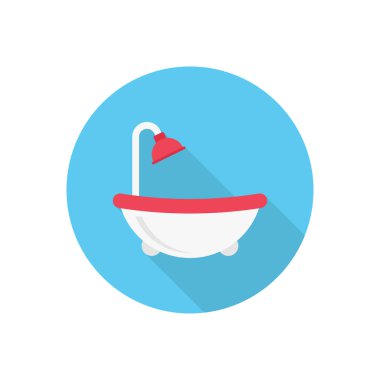 banyo dairesi gölge düz simgesi