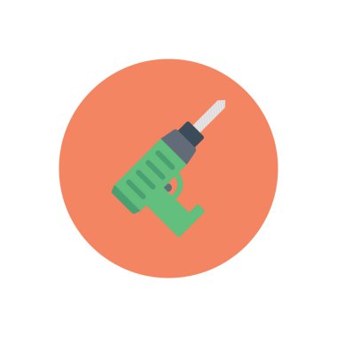 makine vektör dairesi düz simgesi