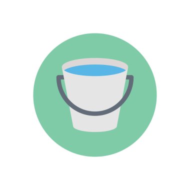 su vektör dairesi düz simgesi