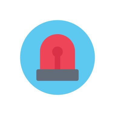 acil vektör dairesi düz simgesi