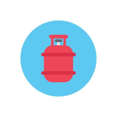 gaz vektör dairesi düz simgesi