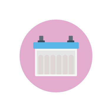 elektrik vektör dairesi düz simgesi