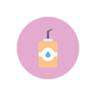 Damlatıcı vektör dairesi düz simgesi