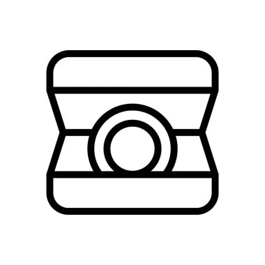 halka vektörü ince çizgi simgesi