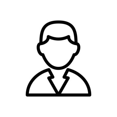 Man vektör ince çizgi simgesi