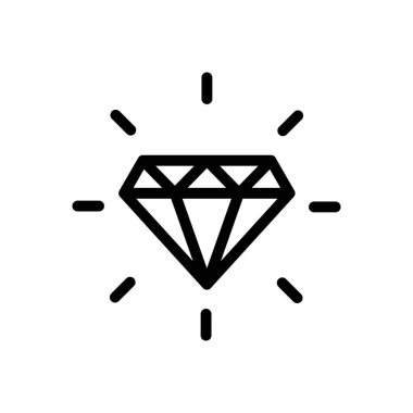 mücevher vektörü ince çizgi simgesi