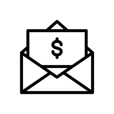 Dolar vektör ince çizgi simgesi