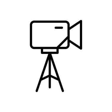 kayıt vektörü ince çizgi simgesi