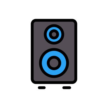 hoparlör vektör renk çizgisi simgesi