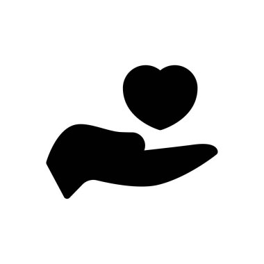 kalp vektör simgesi düz simge