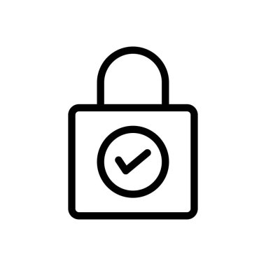 Koruma vektörü ince çizgi simgesi