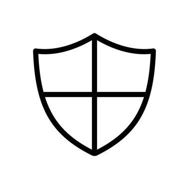 Güvenlik vektörü ince çizgi simgesi