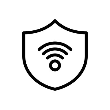 vektör ince çizgi simgesini kilitle