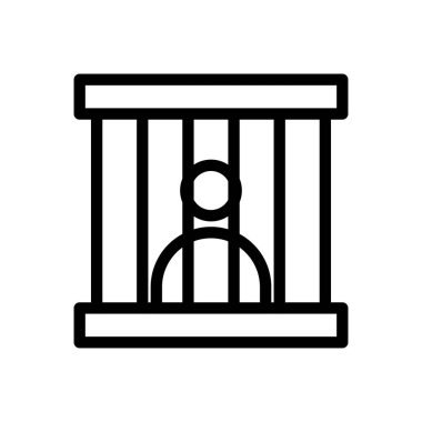 hapis vektörü ince çizgi simgesi