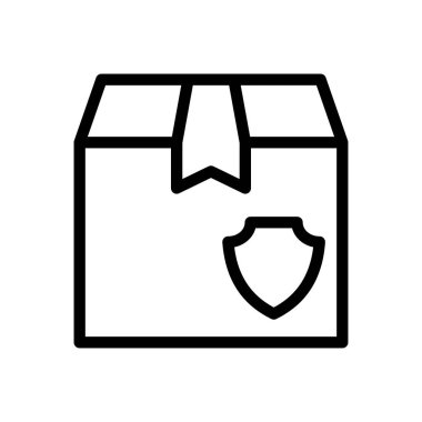 Güvenlik vektörü ince çizgi simgesi