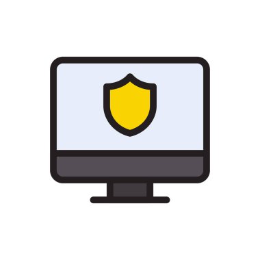 güvenlik vektör çizgisi renk simgesi