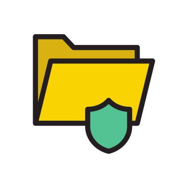 güvenlik vektör çizgisi renk simgesi