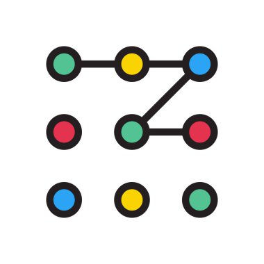 kalıp vektör çizgisi renk simgesi