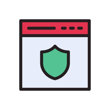 VPN vektör çizgisi renk simgesi