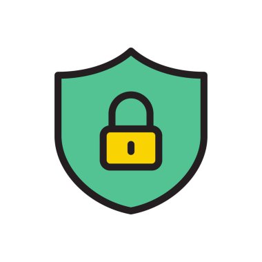 vektör çizgisi renk simgesini kilitle