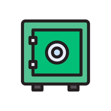 dolap vektör çizgisi renk simgesi