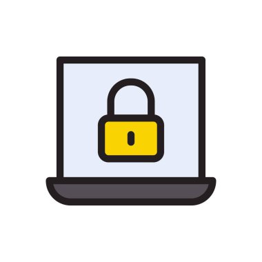 dizüstü bilgisayar vektörü renk simgesi