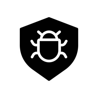 hata vektörü glyph düz simgesi