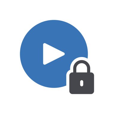 vektör kabartma renk simgesini kilitle