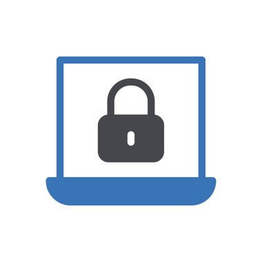 dizüstü bilgisayar vektörü renk simgesi