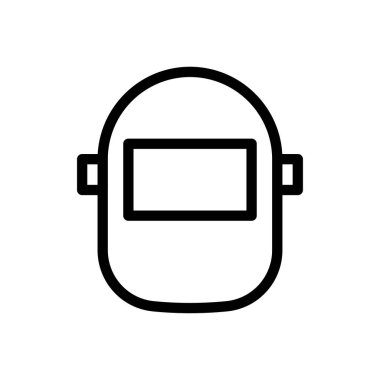 maske vektör ince çizgi simgesi