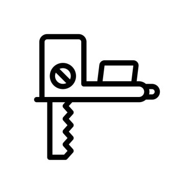 Bıçak vektörü ince çizgi simgesi