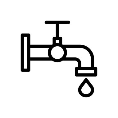 Su vektörü ince çizgi simgesi