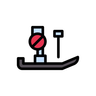 pin vektör renk çizgisi simgesi