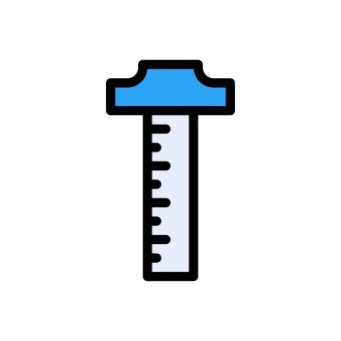 cetvel vektör renk çizgisi simgesi