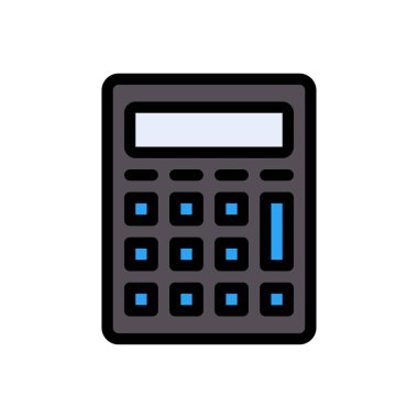 muhasebe vektörü renk çizgisi simgesi