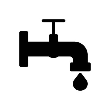 su vektörü kabartması düz simge