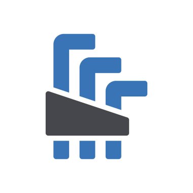 Egzoz vektörü renk simgesi