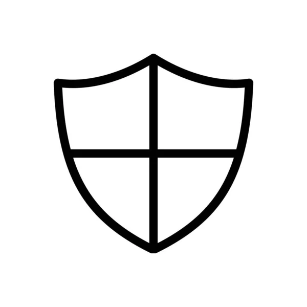 Ikona Wektora Bezpieczeństwa Cienka Linia — Wektor stockowy