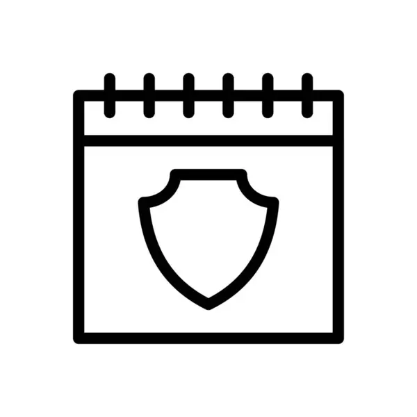 Security Vector Thin Line Icon — Stock Vector
