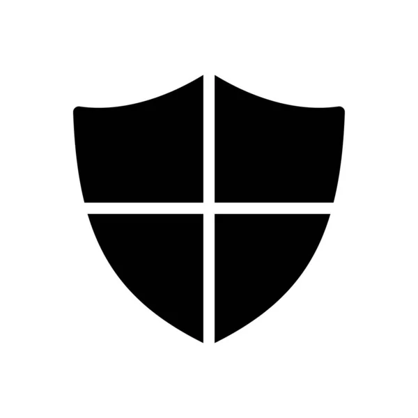 Ikona Wektora Bezpieczeństwa Glif Płaski — Wektor stockowy