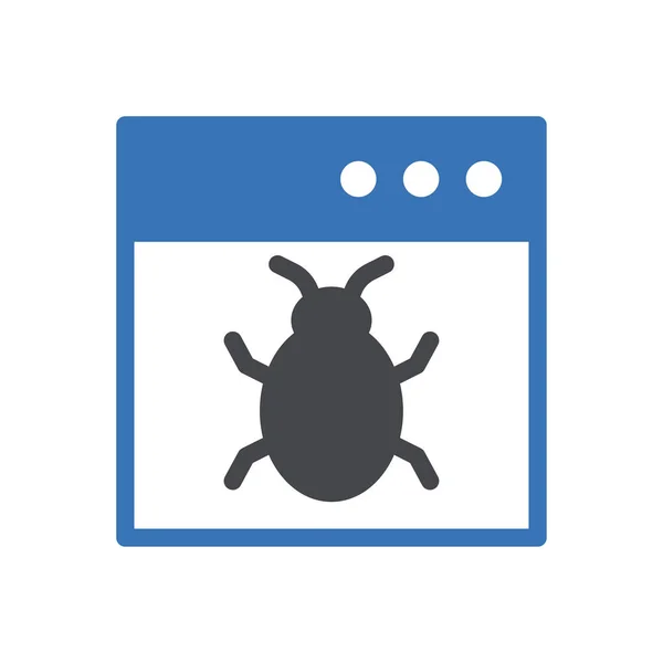 Bug Vecteur Glyphe Couleur Icône — Image vectorielle