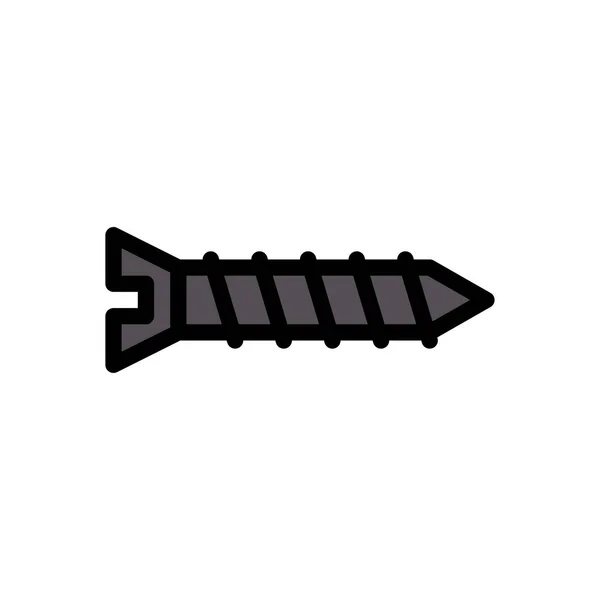 Schraube Vektor Farbe Linie Symbol — Stockvektor